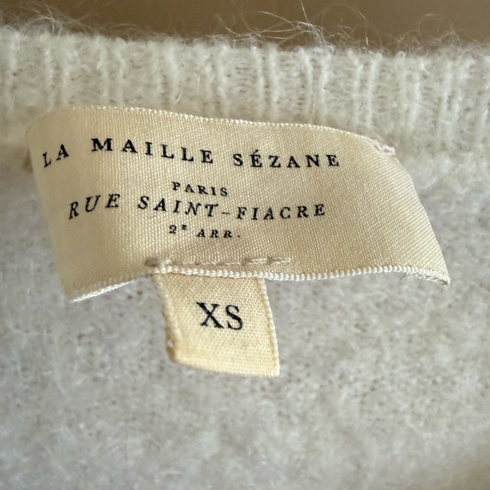 Sézane Léon ecru wool jumper - Picture 5 of 8